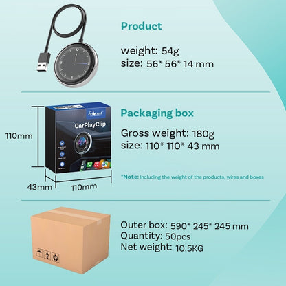 Portable Wireless CarPlay Adapter With Screen And Fragrance