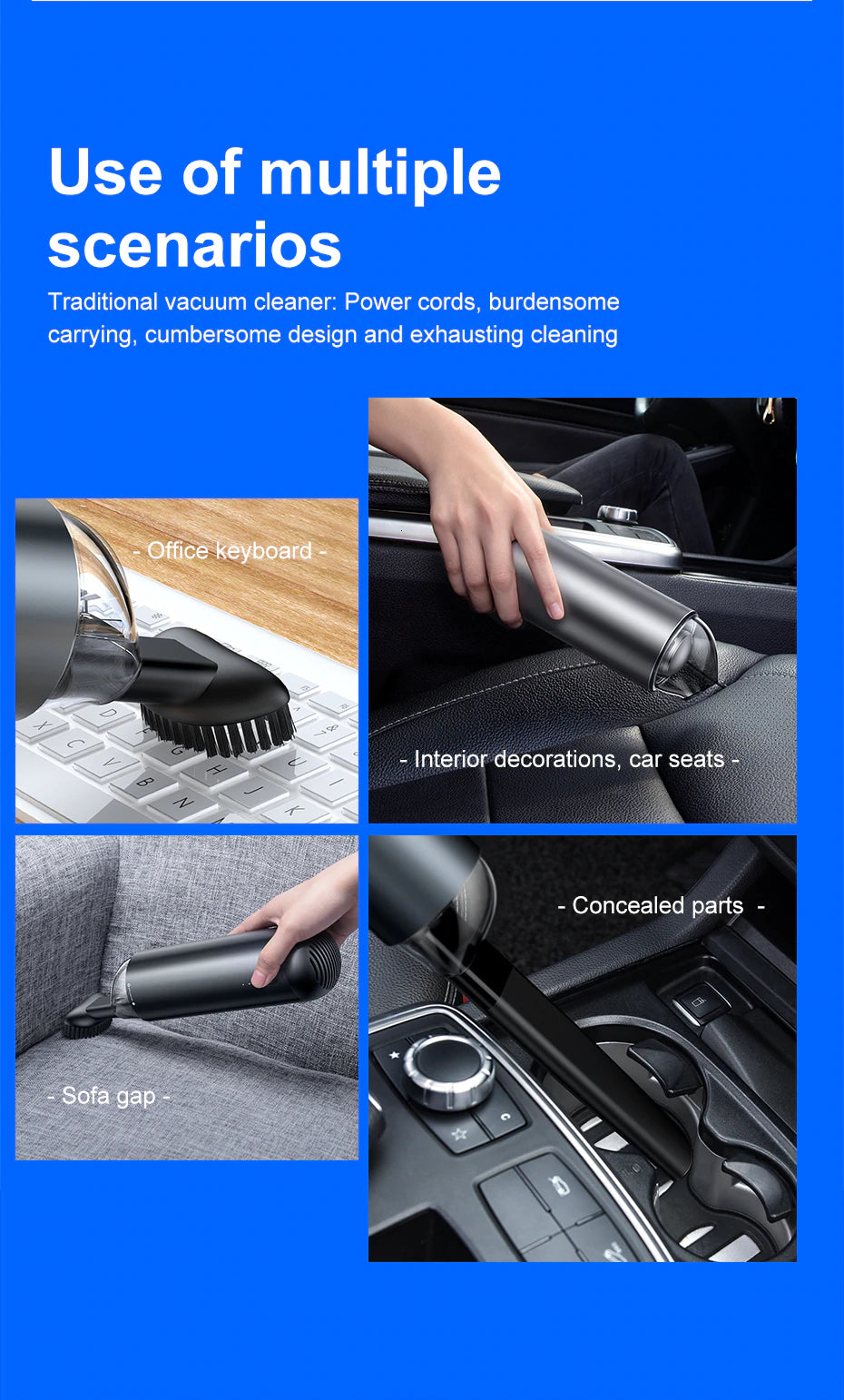 Wireless Car Vacuum Cleaner Portable