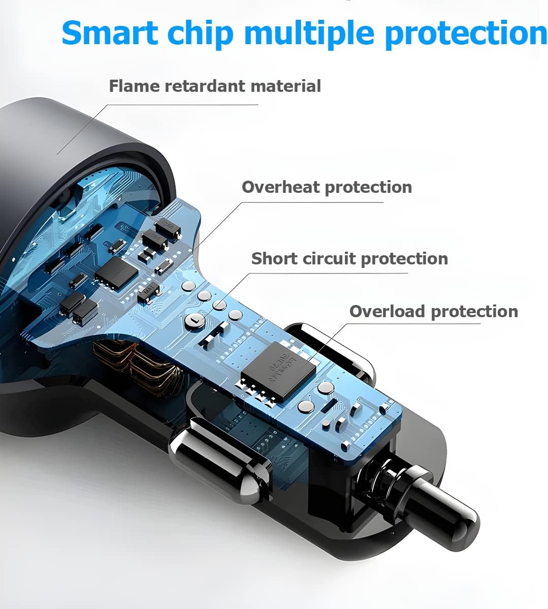 66w 4 Ports Usb Car Charger