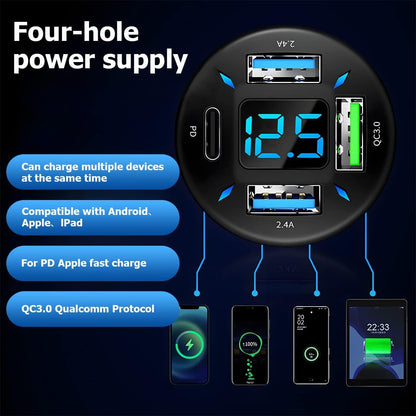 66w 4 Ports Usb Car Charger