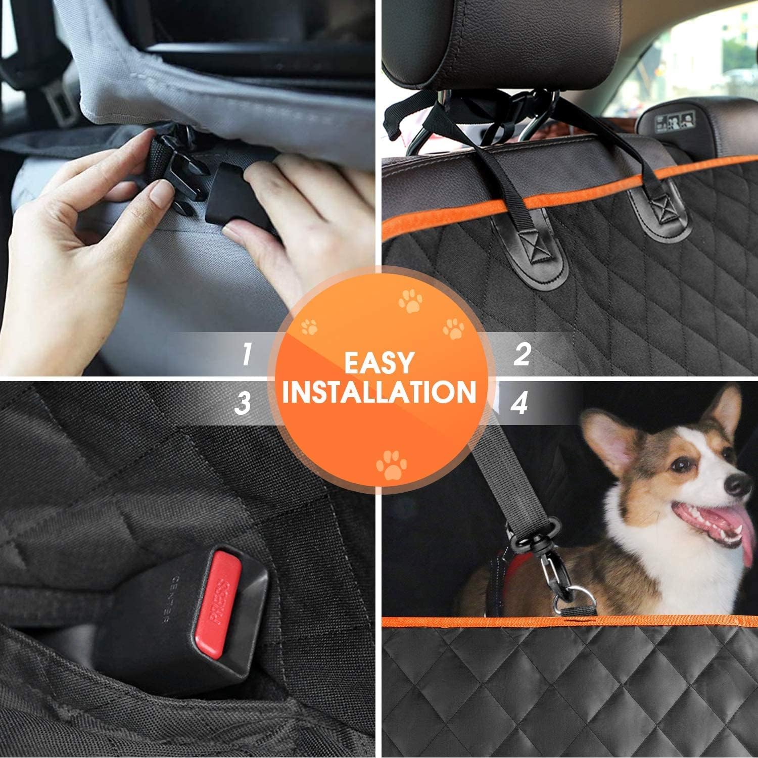 Pet Dog Car Seat Cover Waterproof Hammock For Suv Truck Back Rear Protector Mat