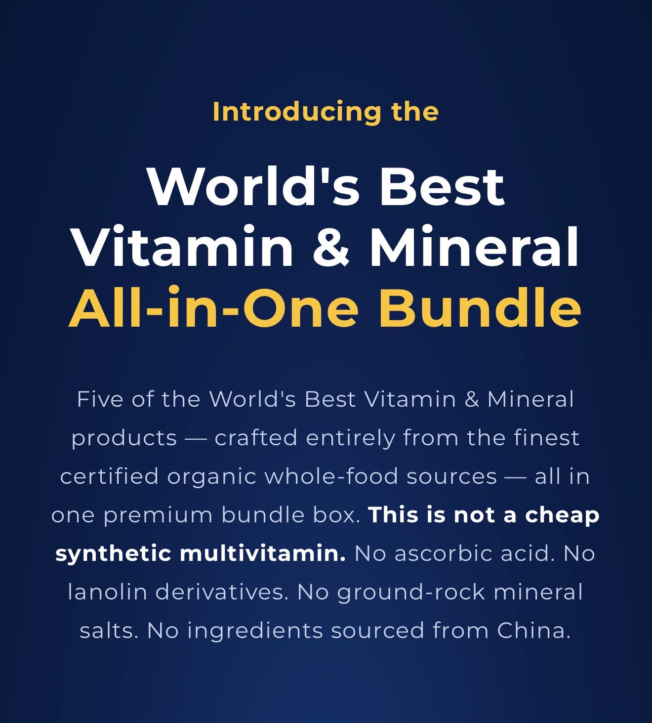 Vitamin & Mineral Supplement Bundle - 5 Items