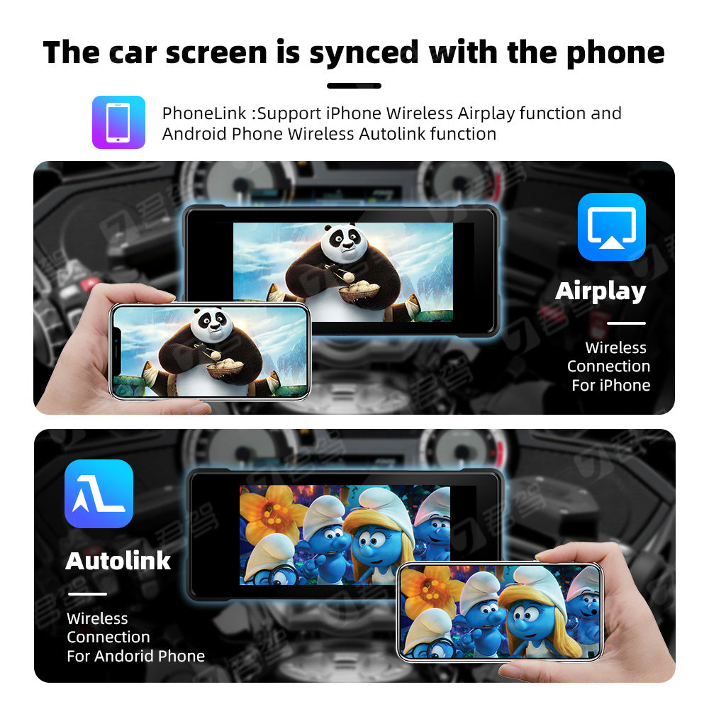 Motorcycle Wireless Carplay Navigation Android Anto Front And Rear Dual Bluetooth Camera Record