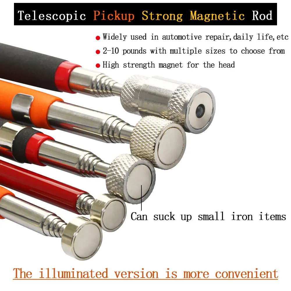 Mini Portable Telescopic Magnet Pen With Light